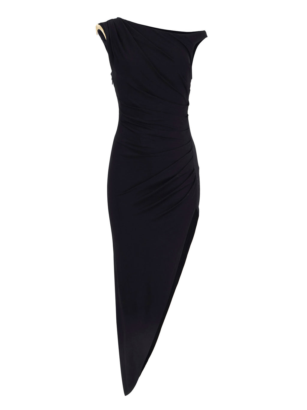 Dress in crêpe jersey fabric with jewel strap