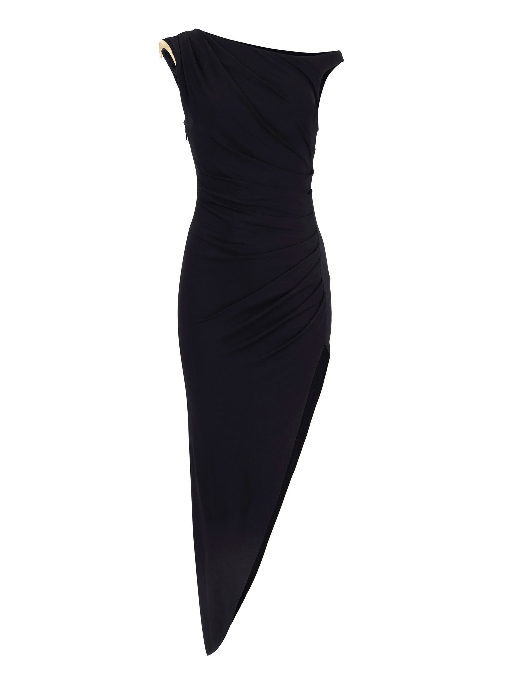 Dress in crêpe jersey fabric with jewel strap