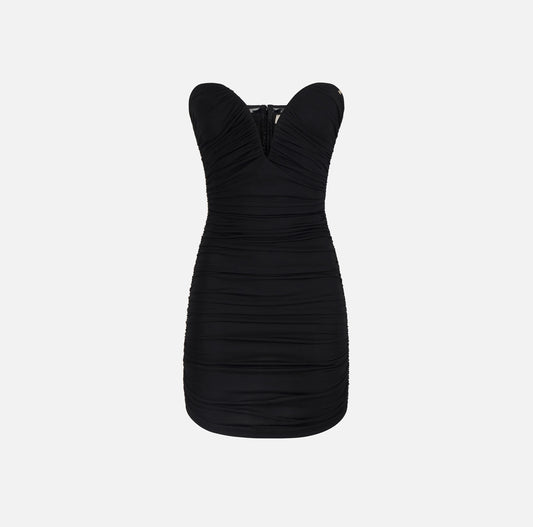 Mini dress in crêpe jersey fabric