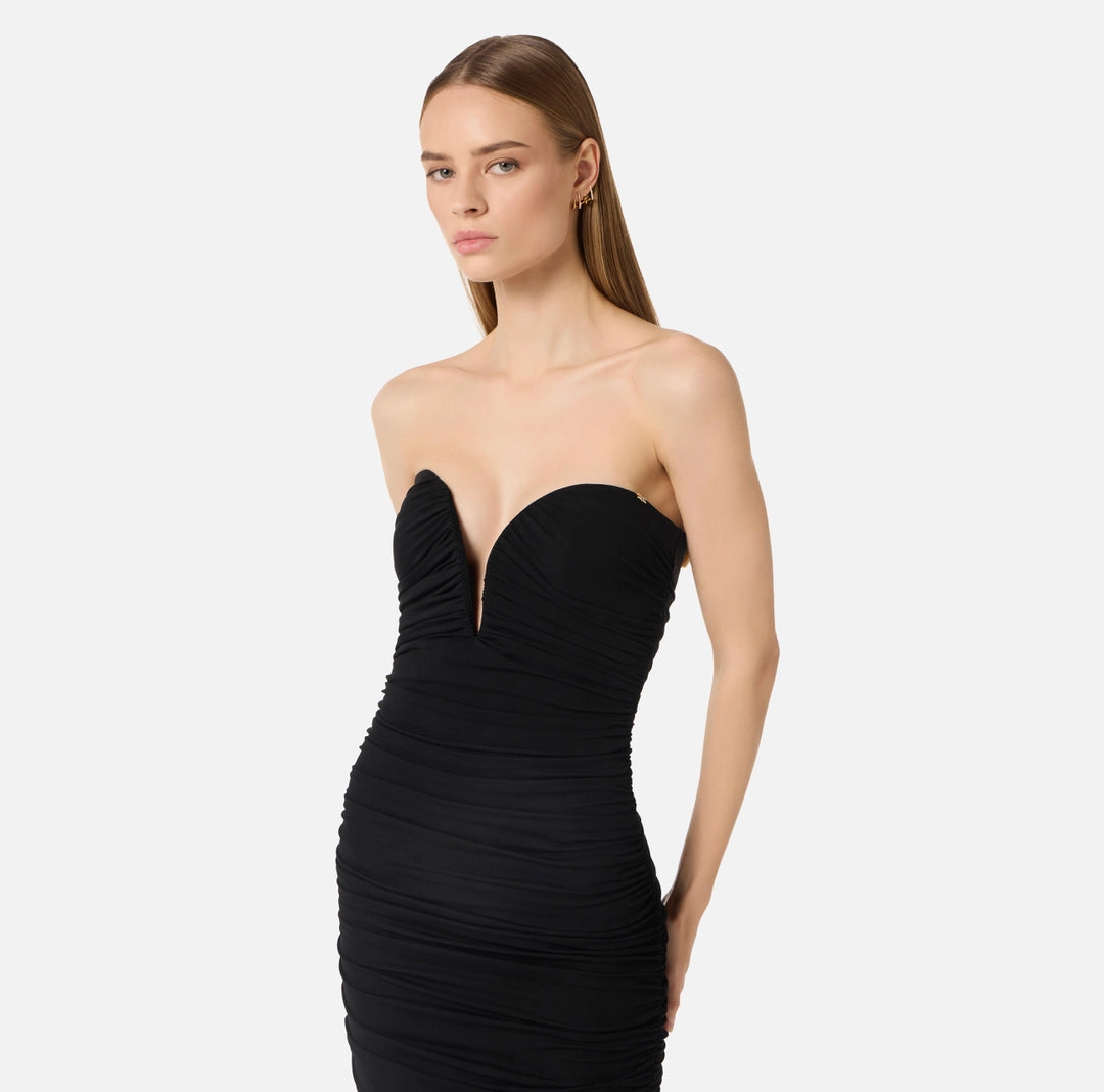 Mini dress in crêpe jersey fabric