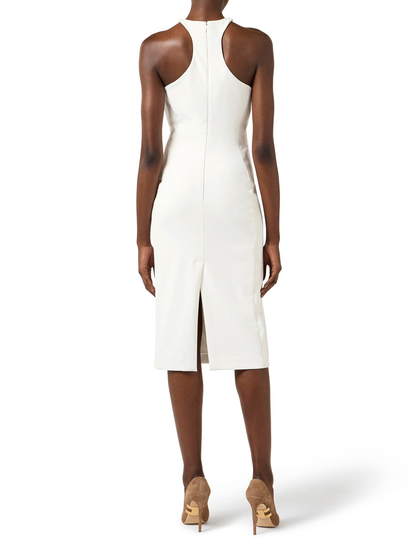 Dress in lightweight crêpe fabric with jewel detail