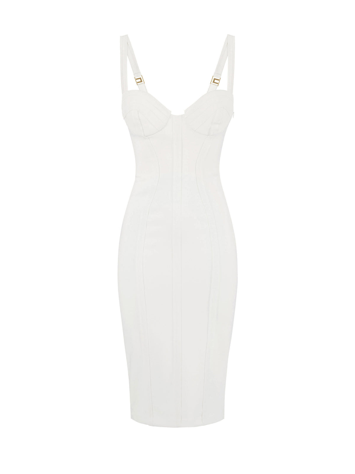 Dress in lightweight crêpe fabric with raw-edge fabric