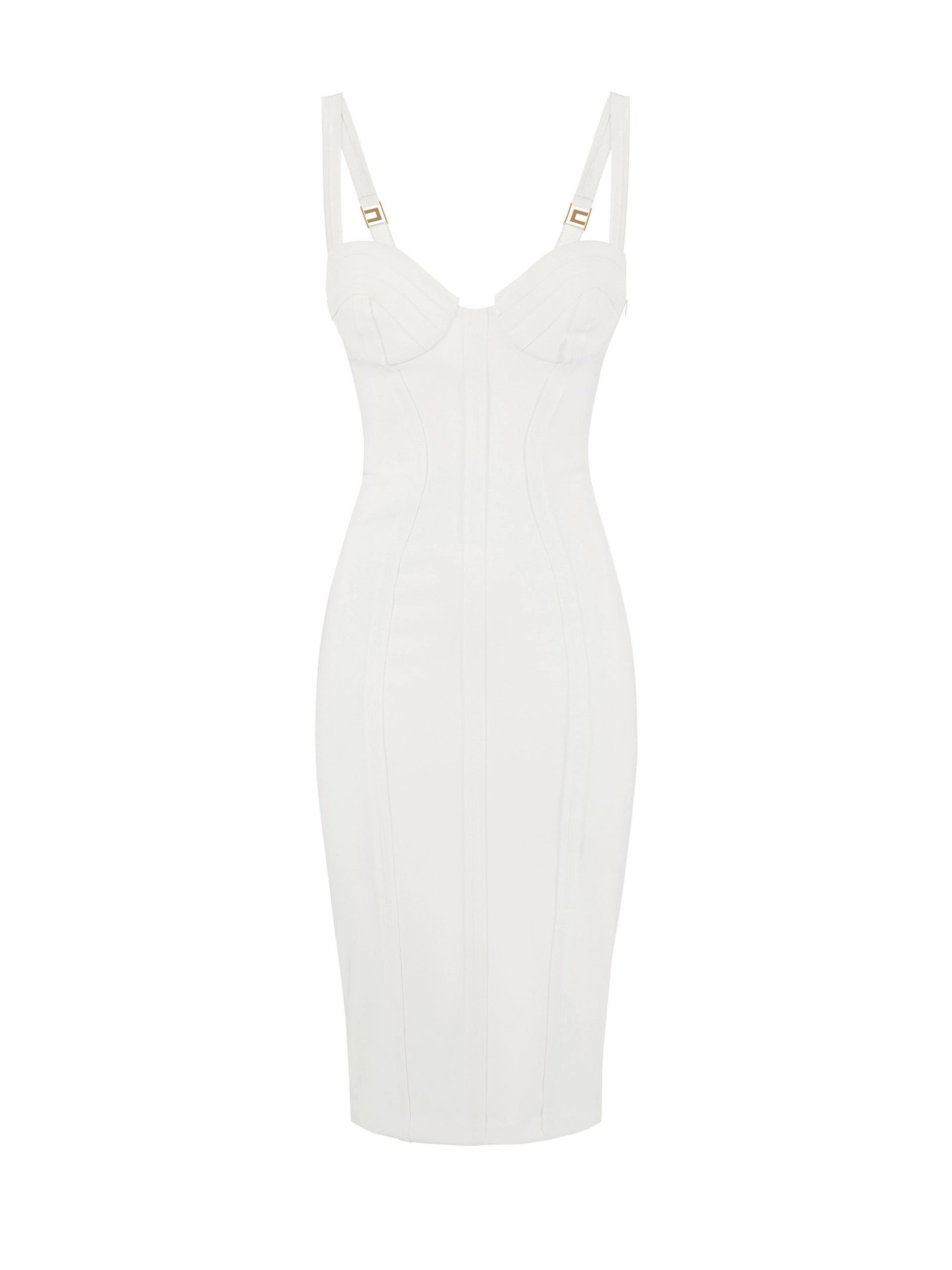Dress in lightweight crêpe fabric with raw-edge fabric