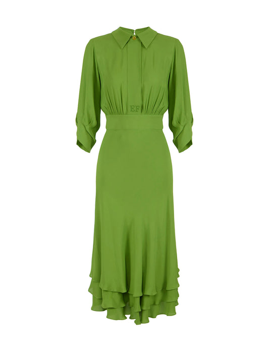 Dress in viscose Georgette fabric