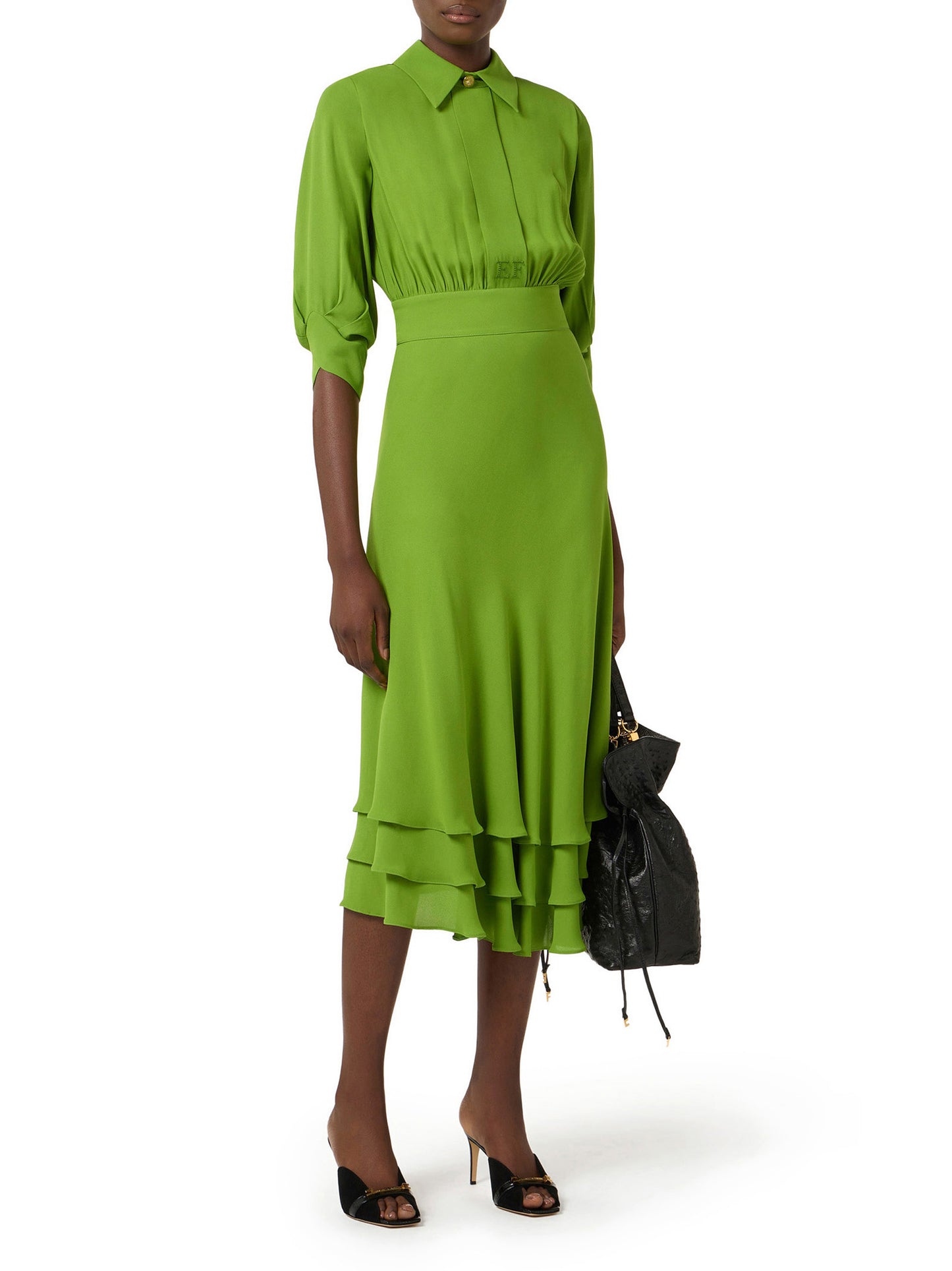 Dress in viscose Georgette fabric