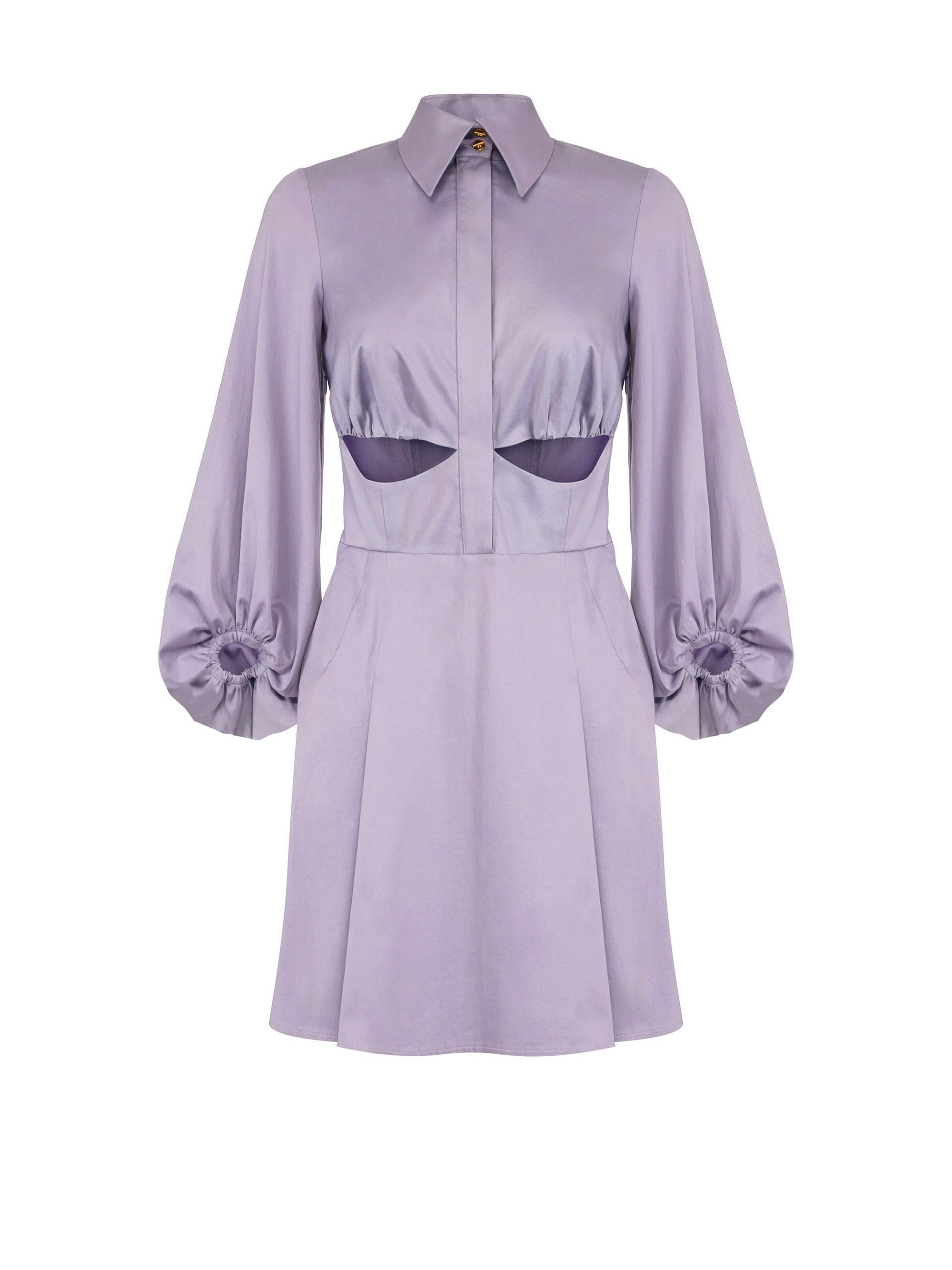 Stretch cotton mini dress