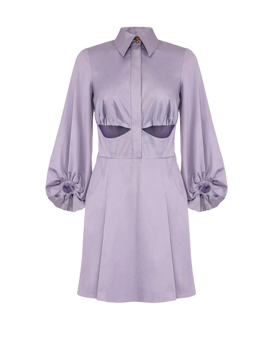 Stretch cotton mini dress