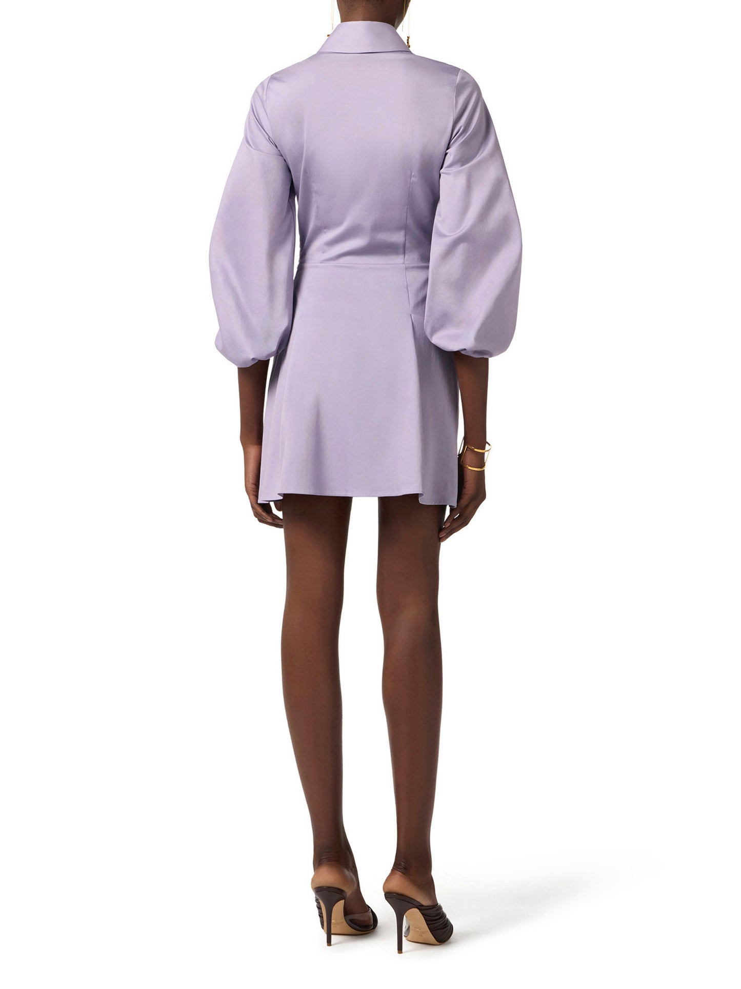 Stretch cotton mini dress