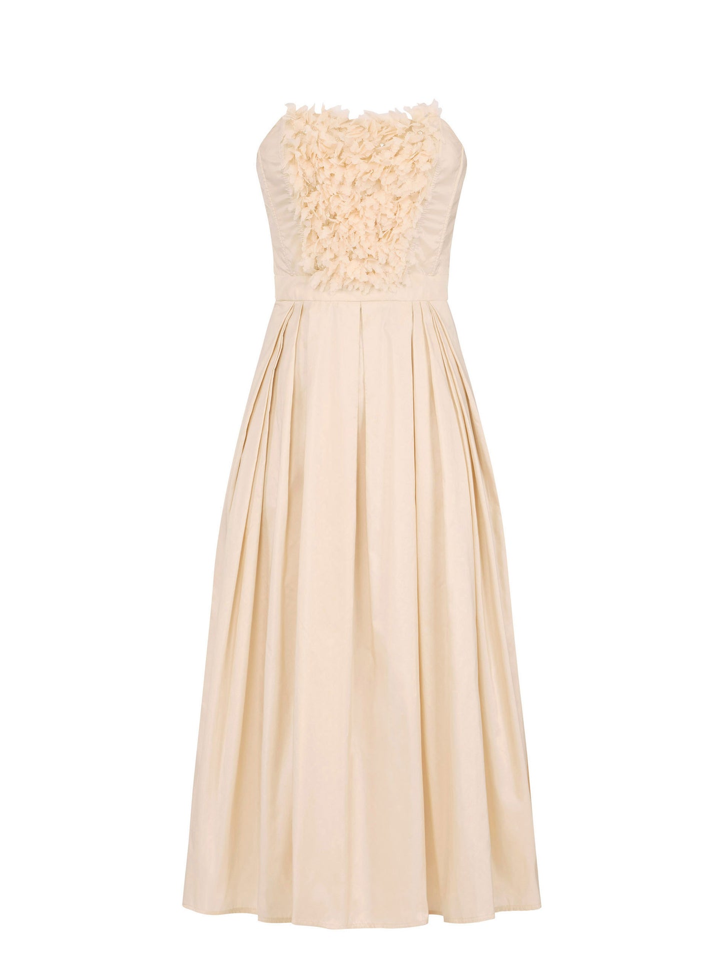 Ottoman dress with 3D floral embroideries