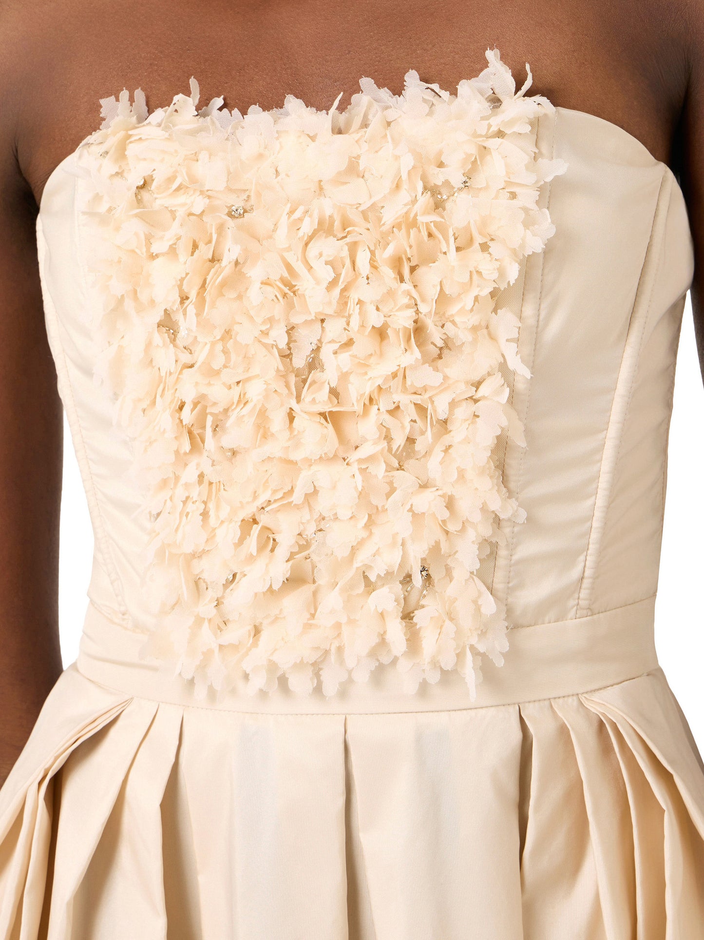 Ottoman dress with 3D floral embroideries