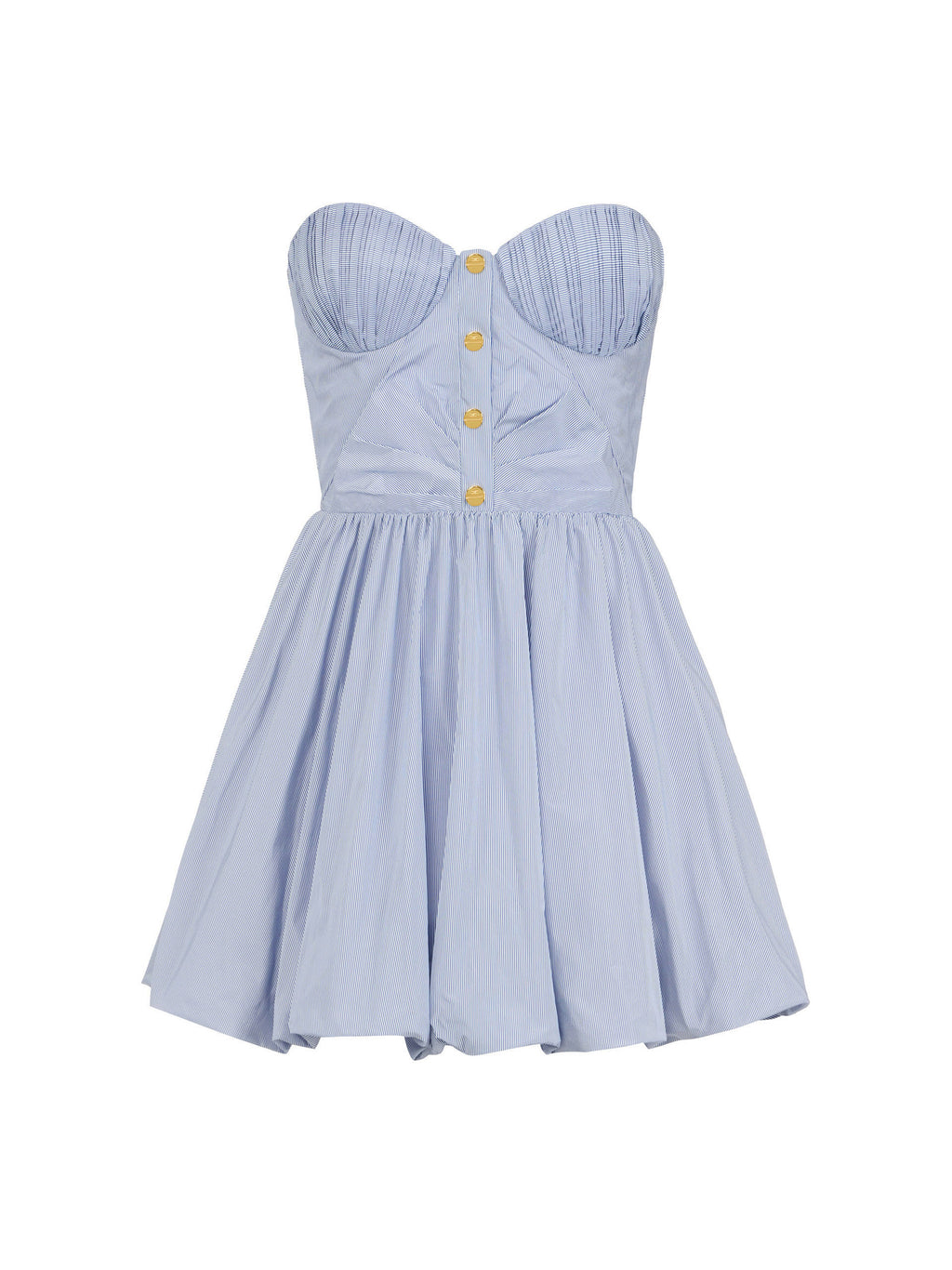 Striped nylon taffeta mini dress