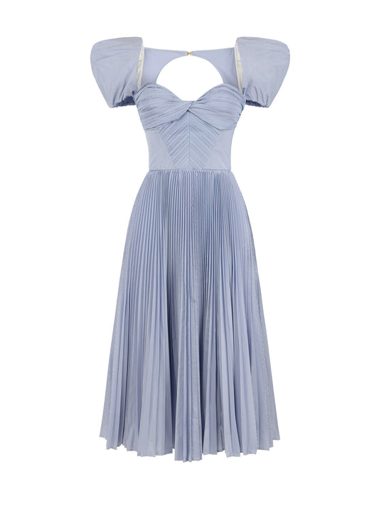 Striped nylon taffeta dress
