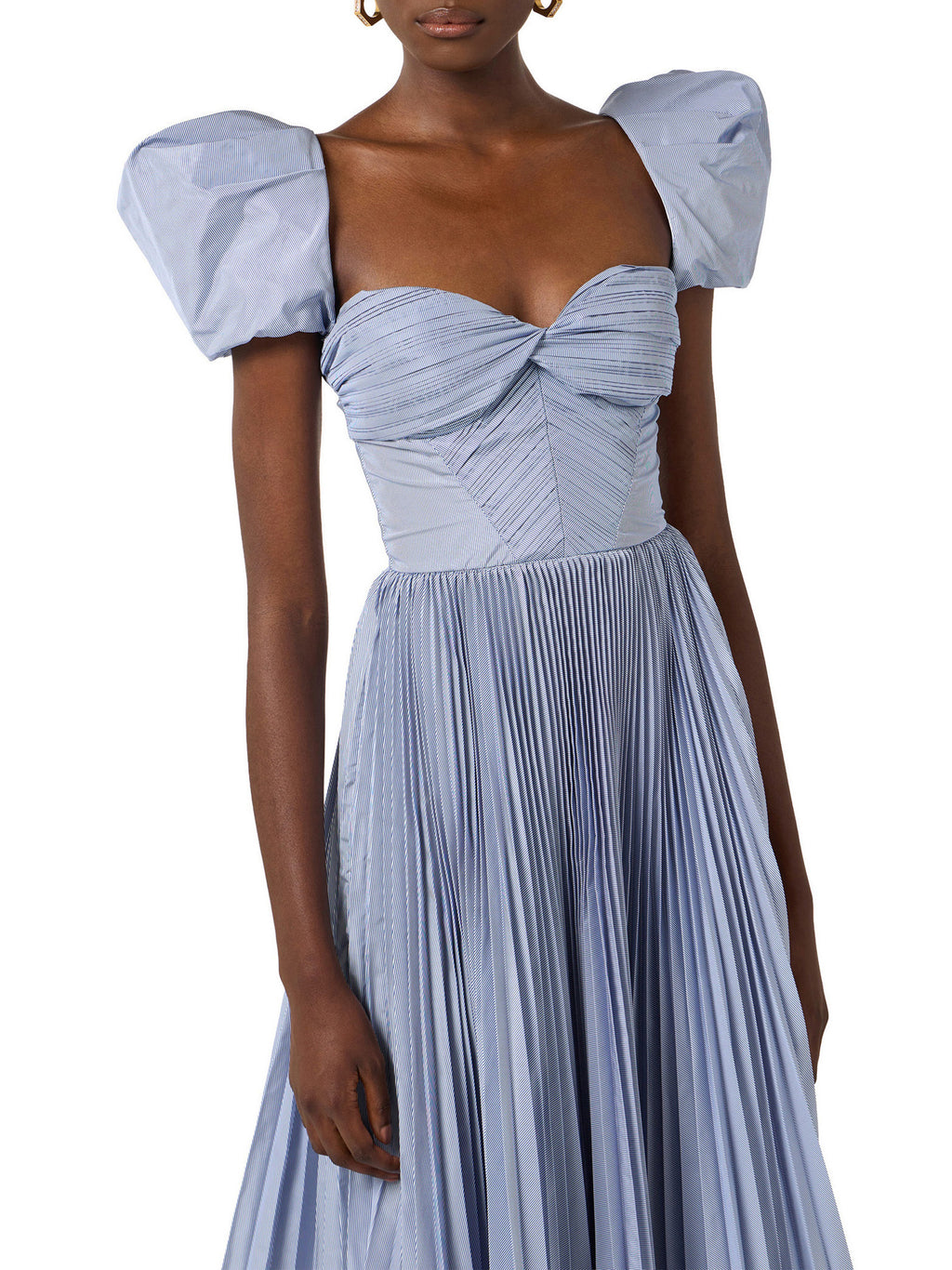 Striped nylon taffeta dress