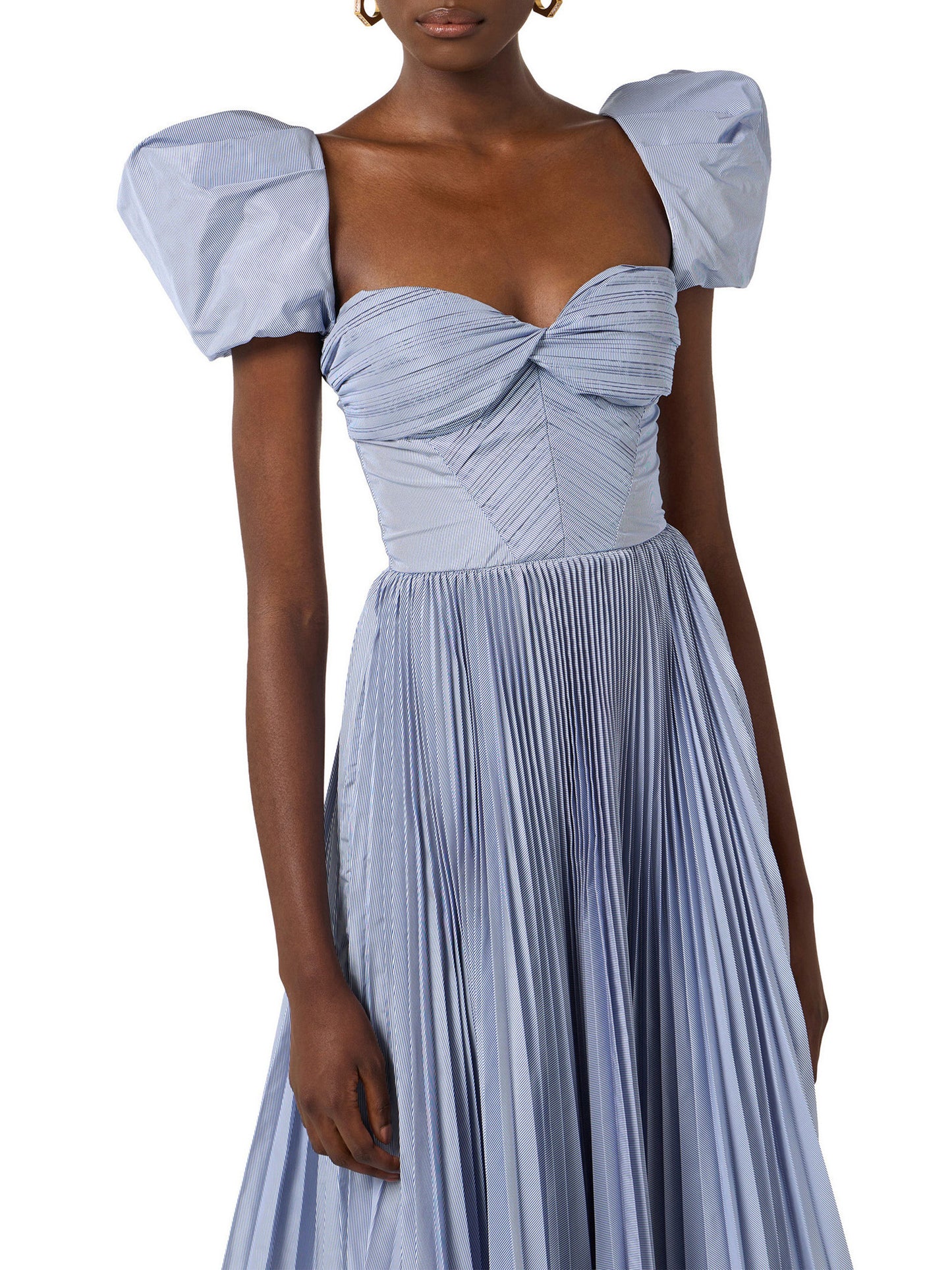Striped nylon taffeta dress