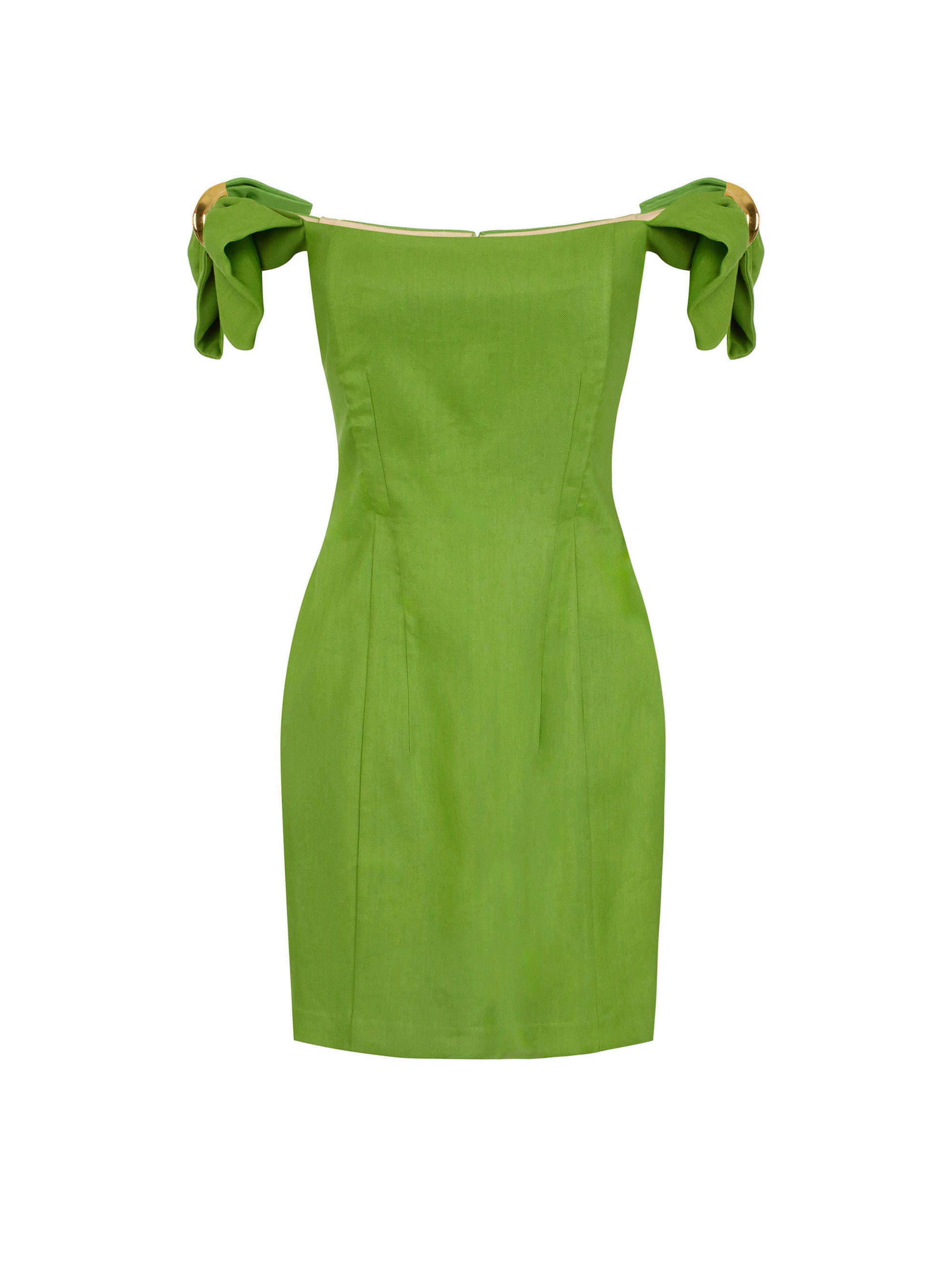 Linen-blend mini dress