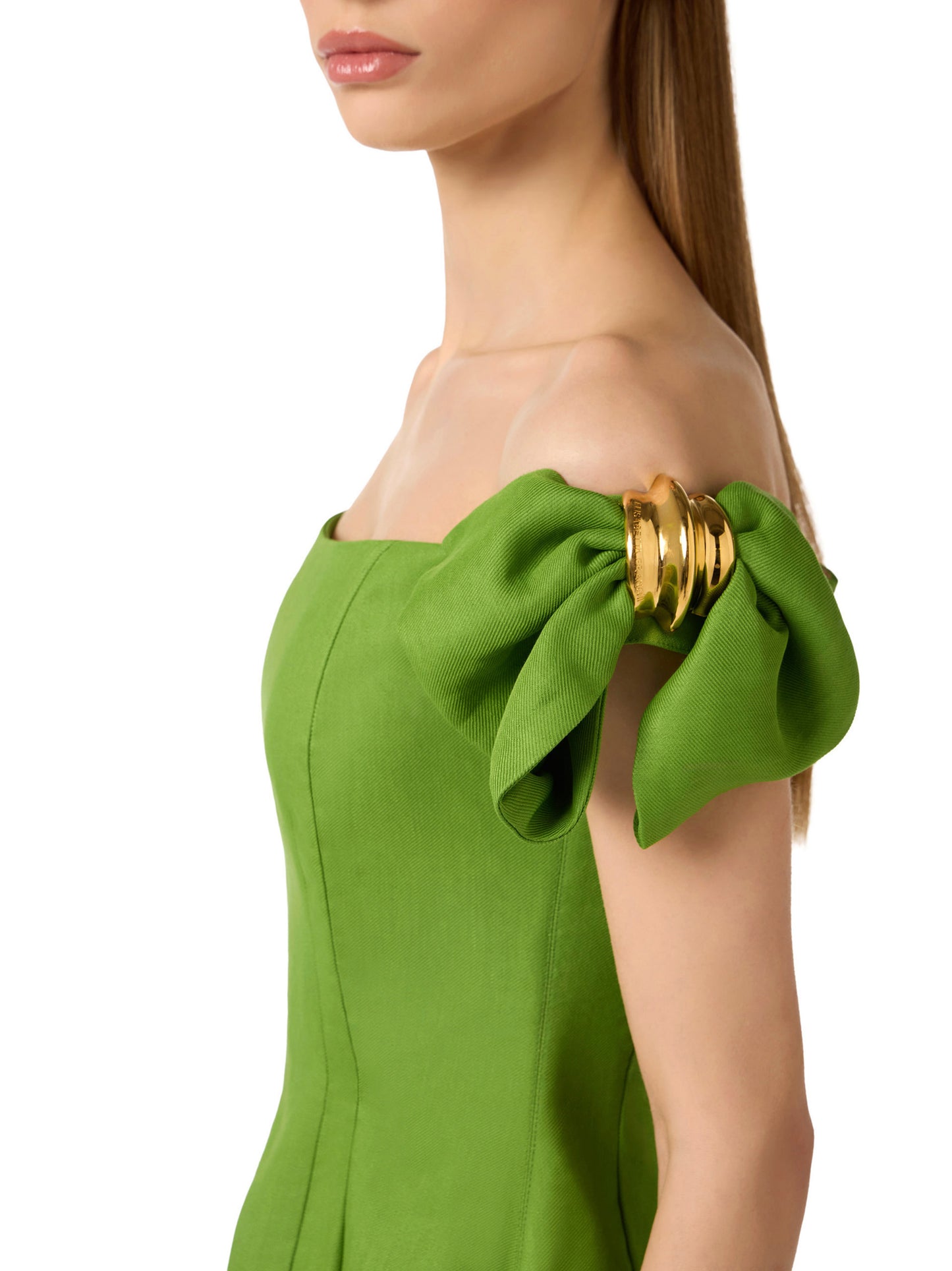 Linen-blend mini dress