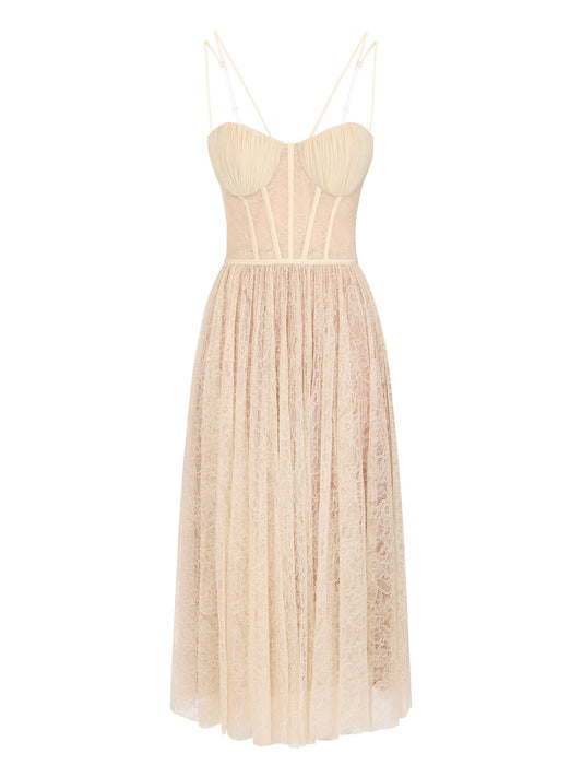 Dress in floral lace