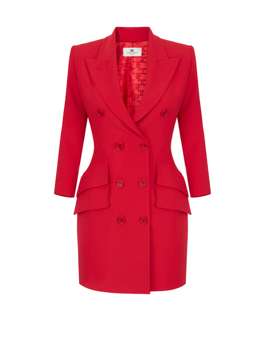 Coat dress in lightweight crêpe fabric