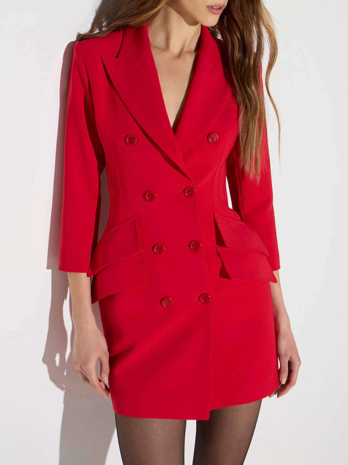 Coat dress in lightweight crêpe fabric