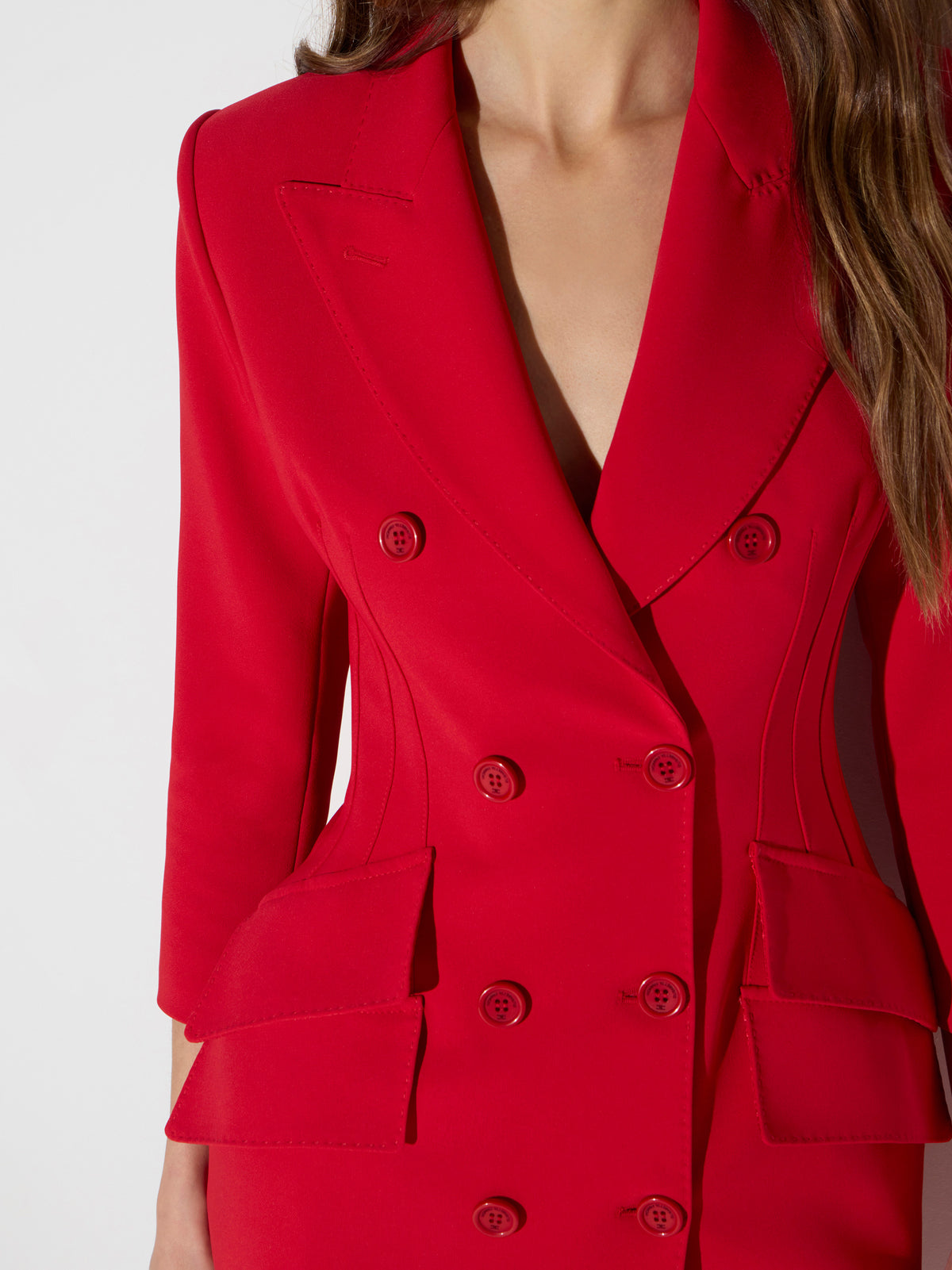 Coat dress in lightweight crêpe fabric