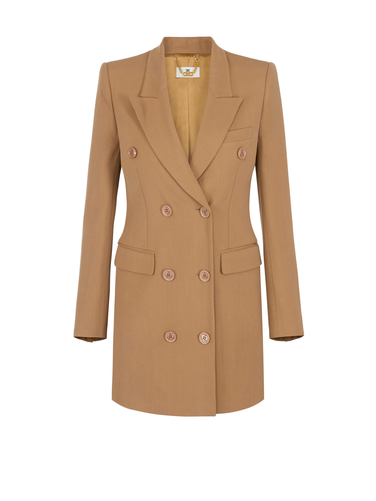 Flowing gabardine dress