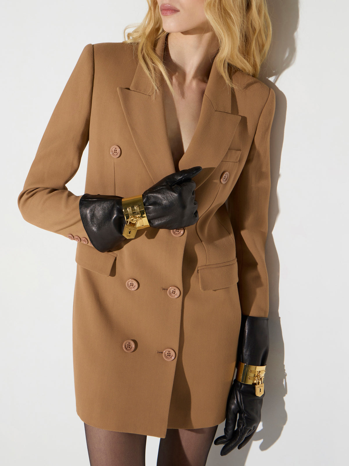 Flowing gabardine dress