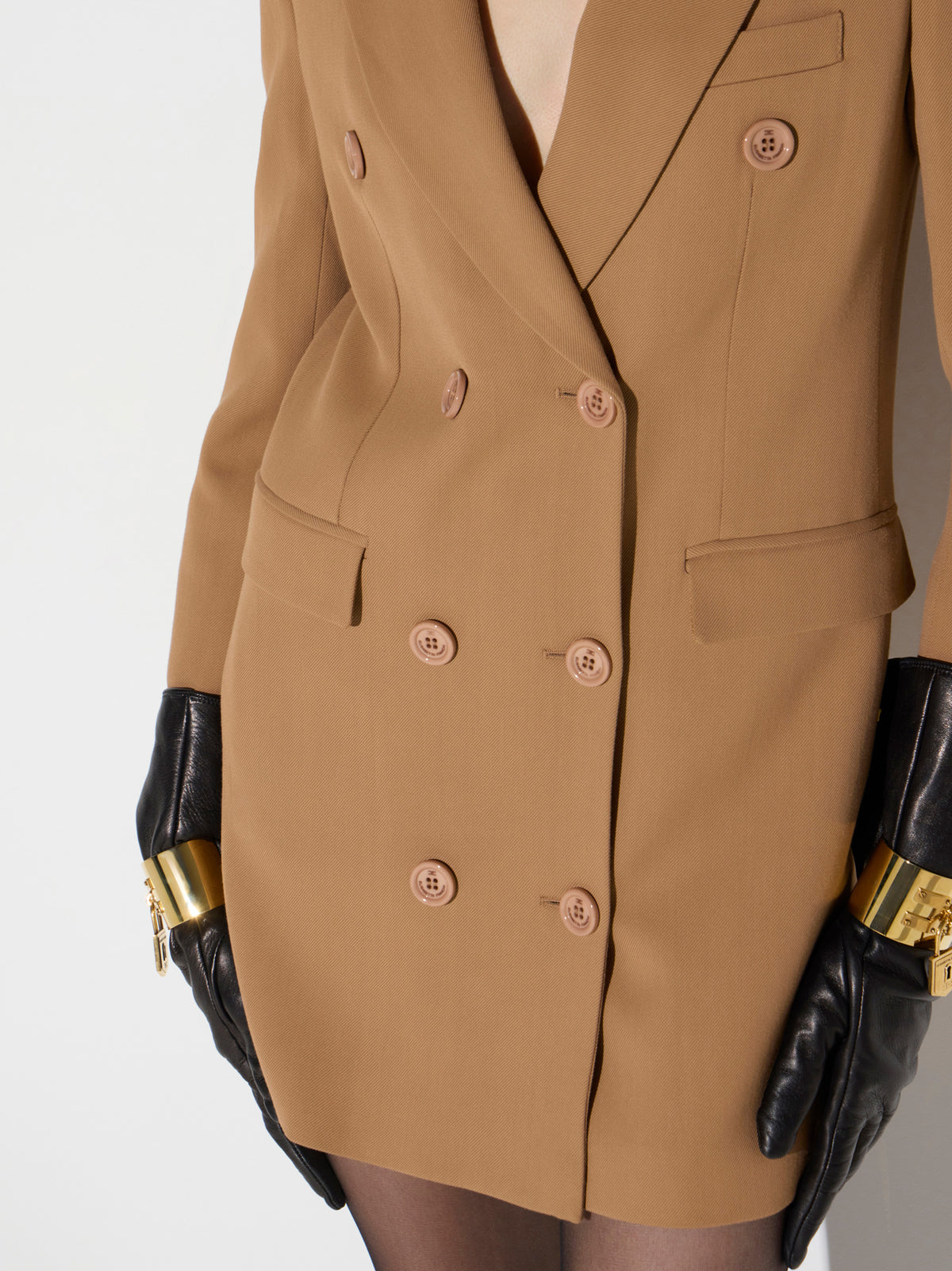 Flowing gabardine dress