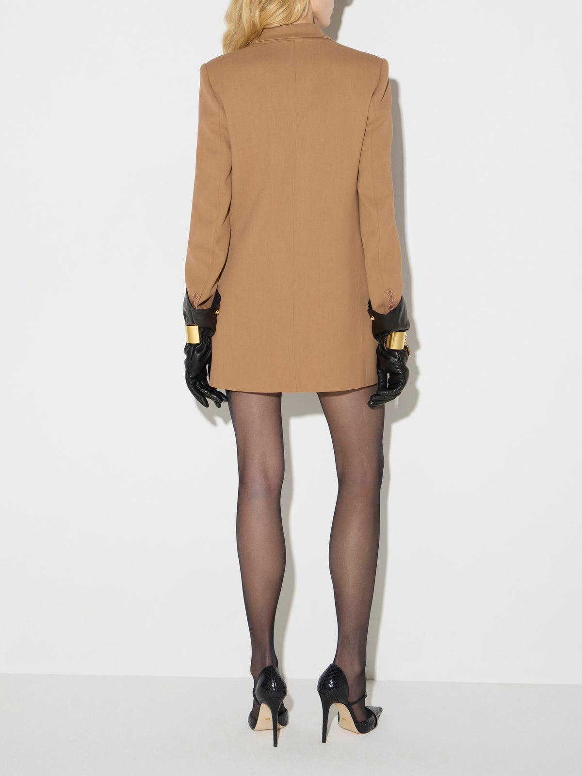 Flowing gabardine dress