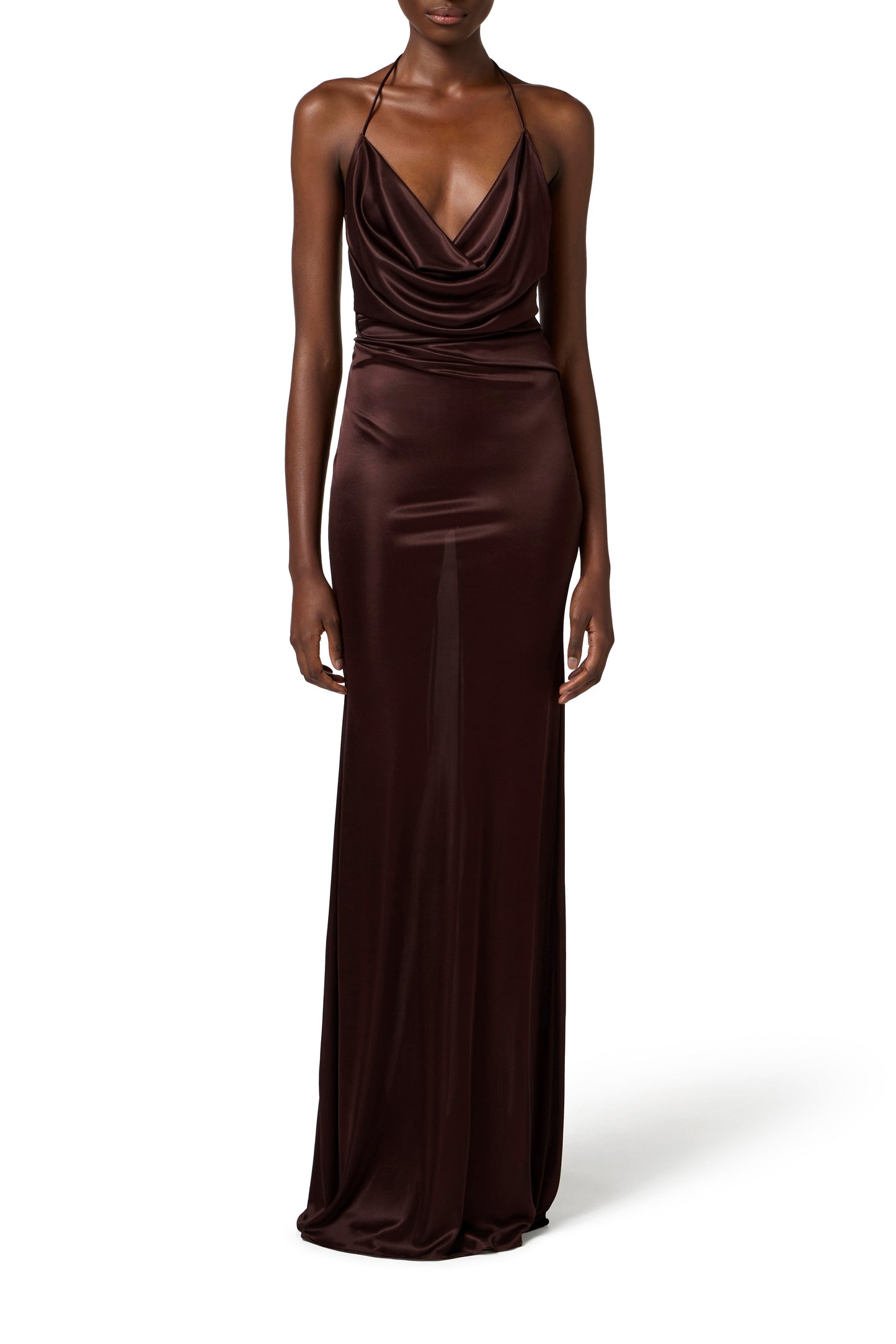 Red Carpet jersey dress with bare back