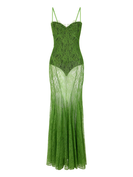 Red Carpet dress in floral lace