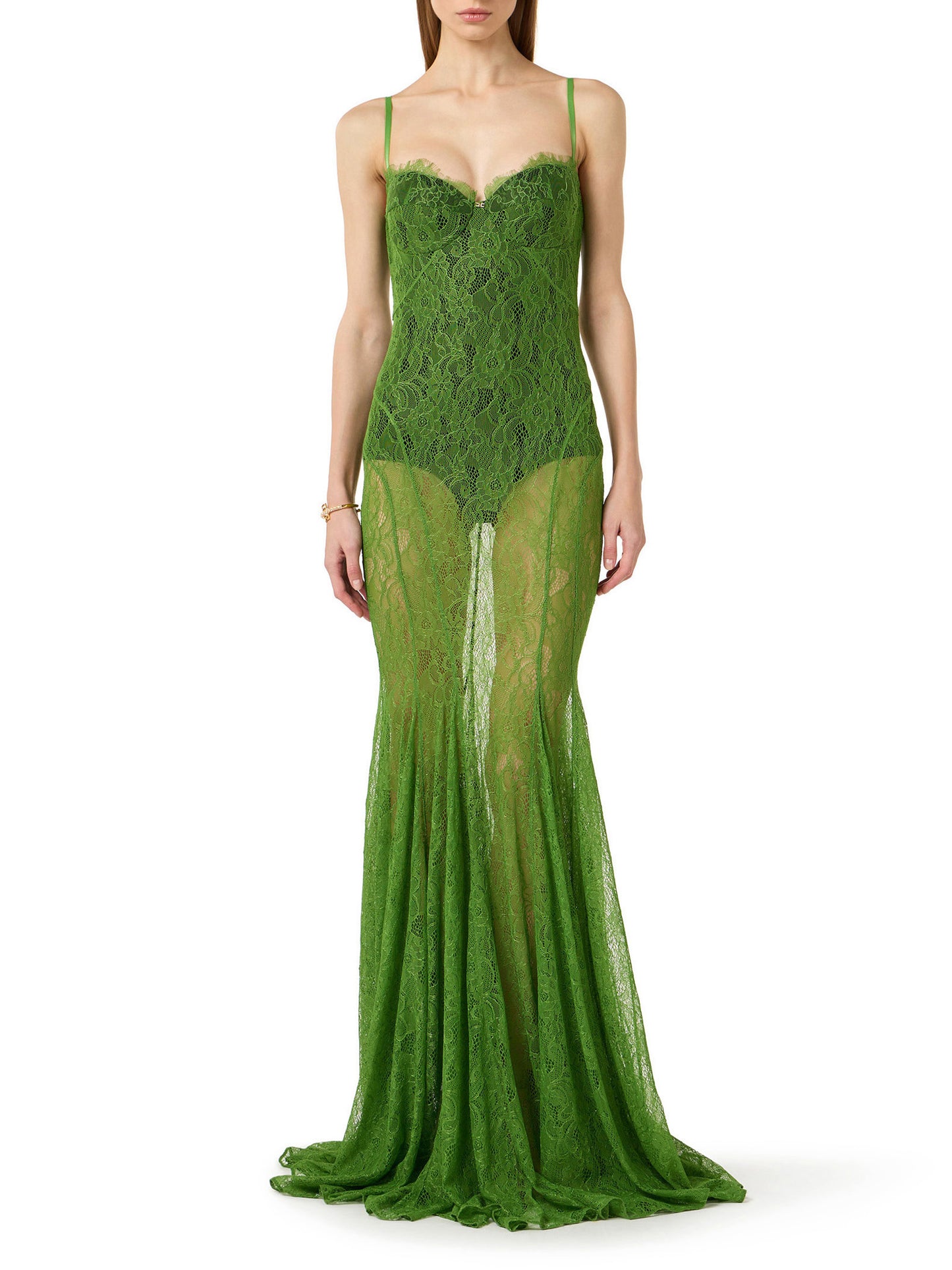 Red Carpet dress in floral lace