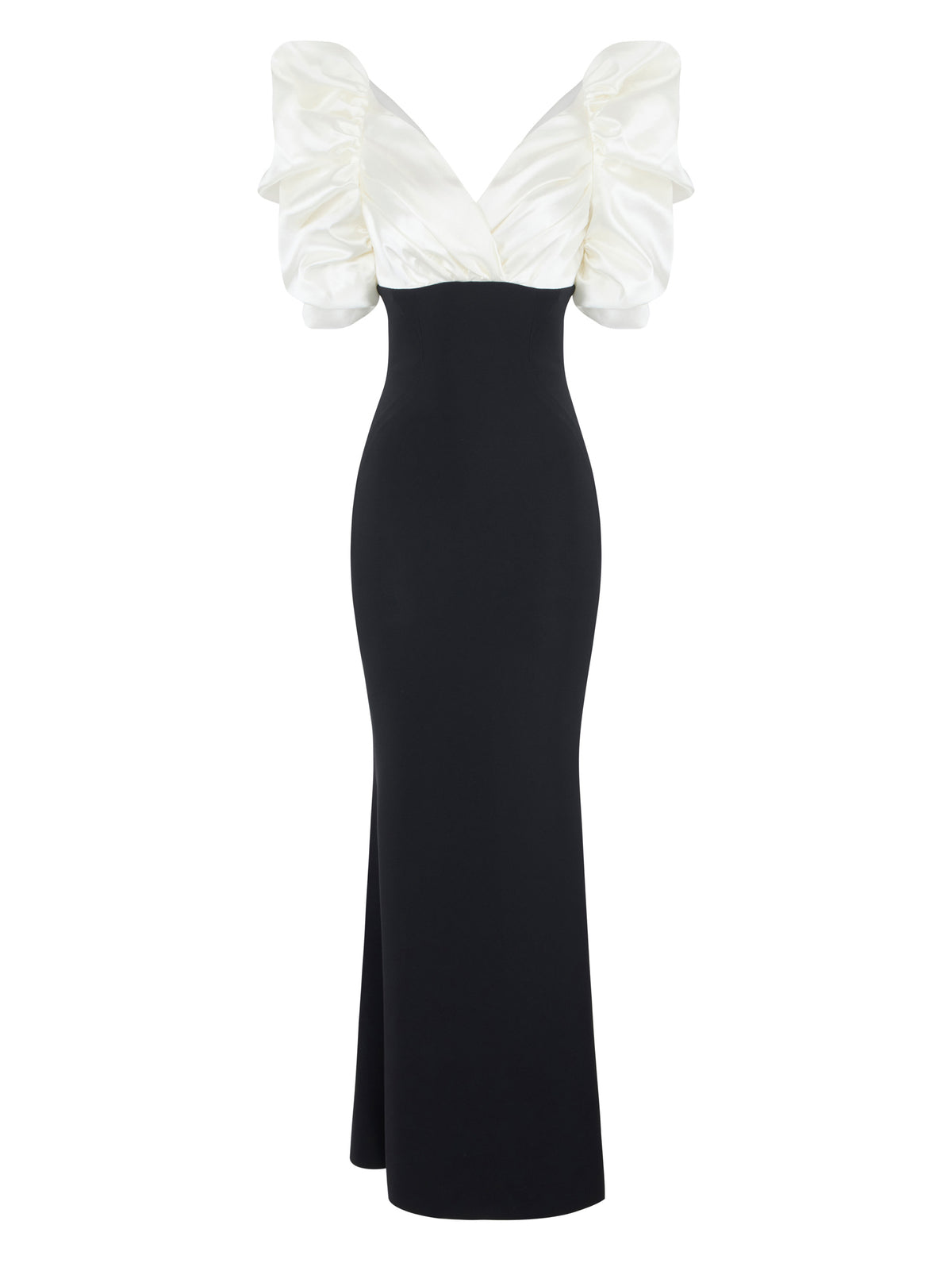 Red Carpet dress in lightweight crêpe and gazar fabrics
