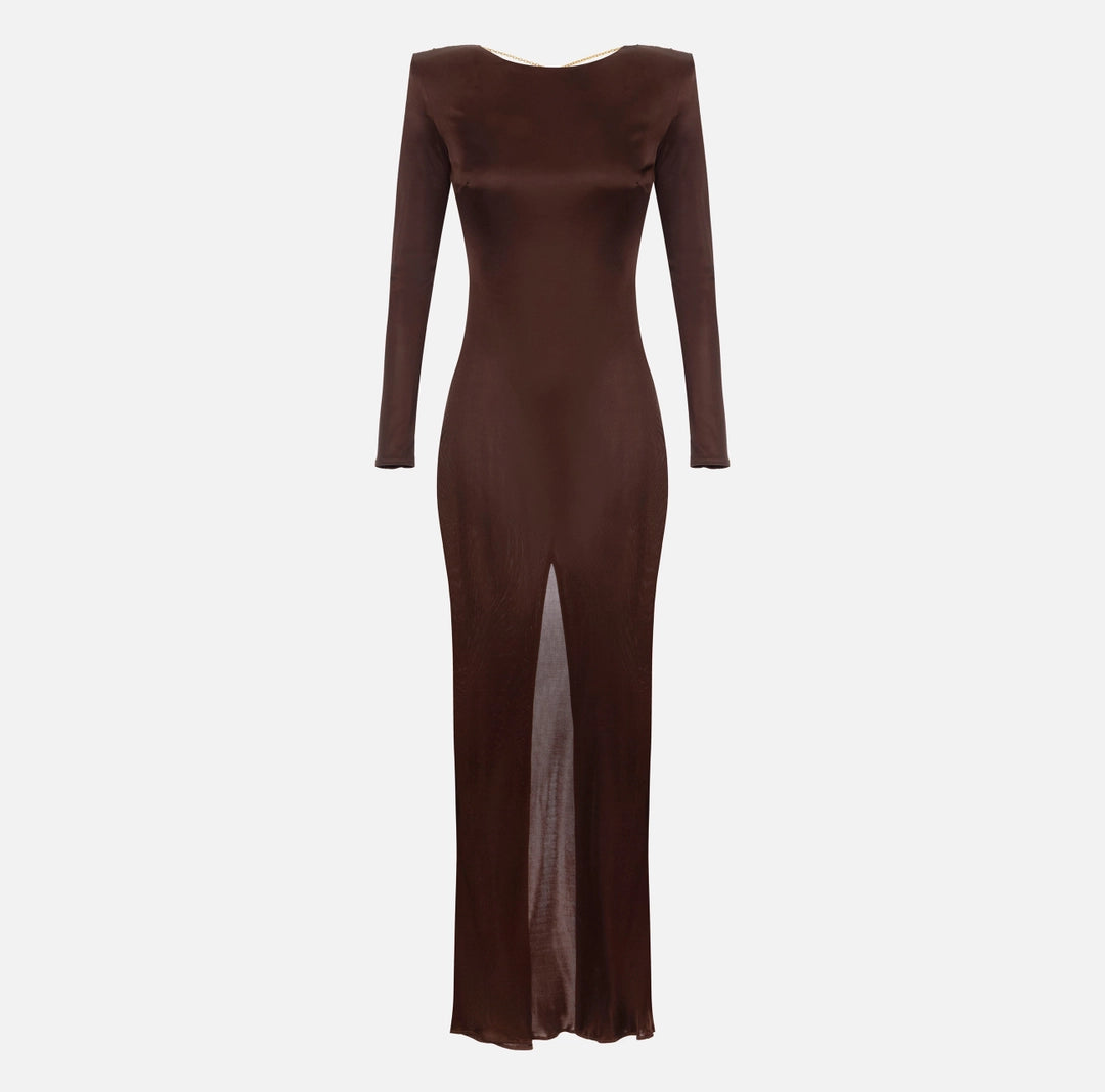 Red Carpet dress in shiny viscose jersey