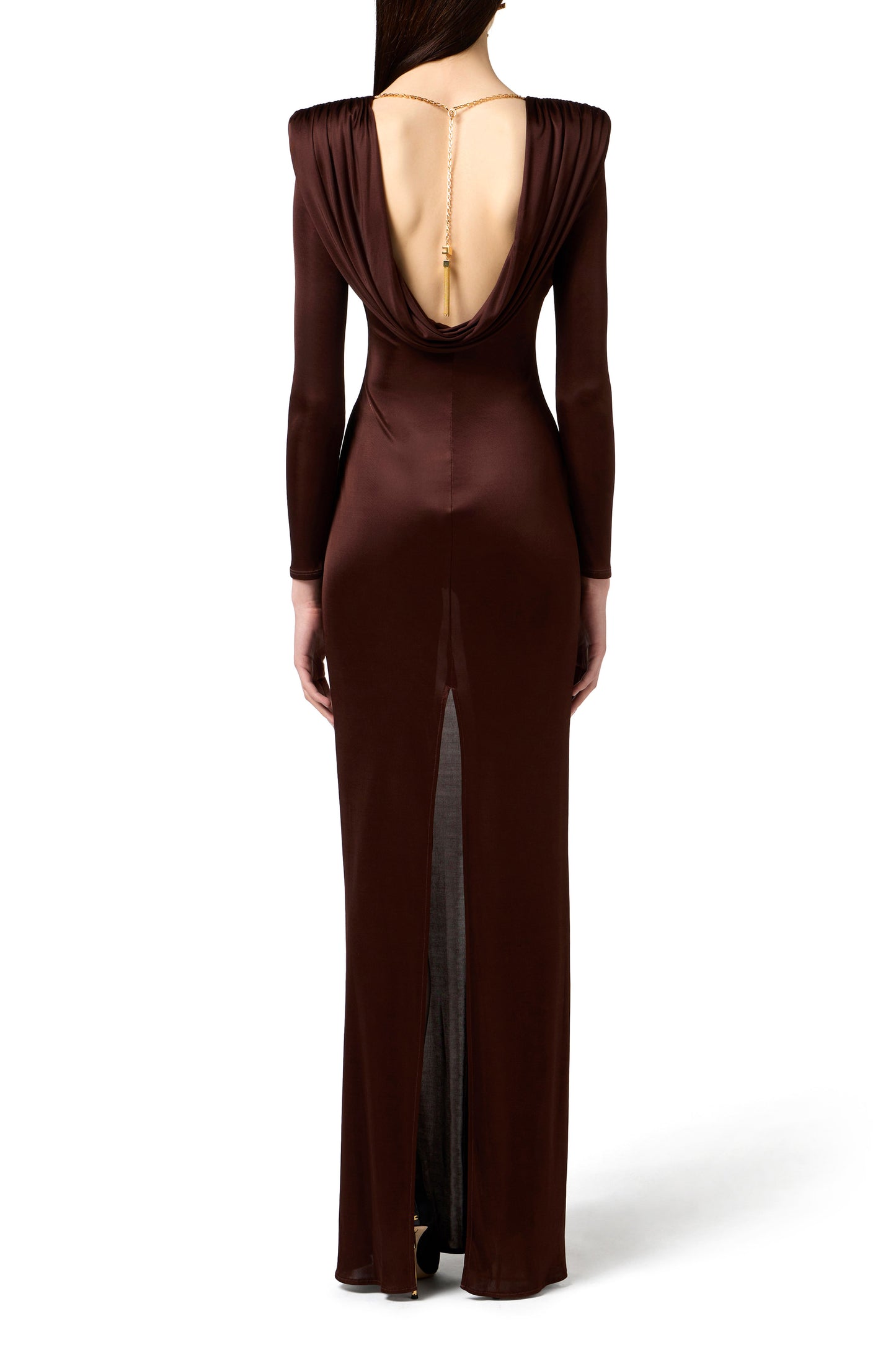 Red Carpet dress in shiny viscose jersey