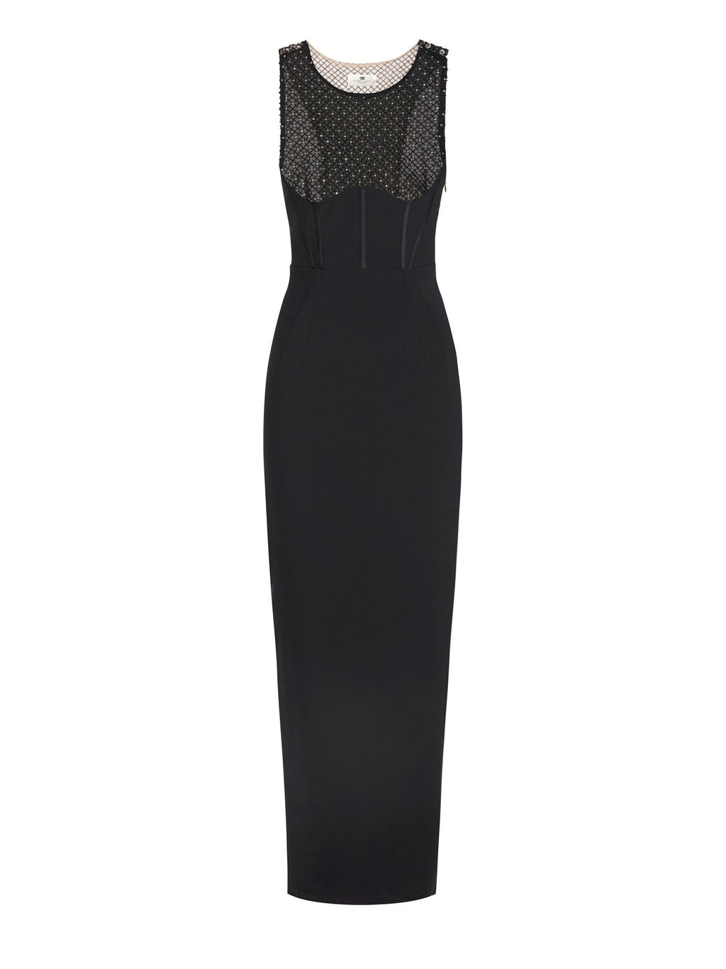 Red Carpet dress in lightweight crêpe fabric with elastic straps