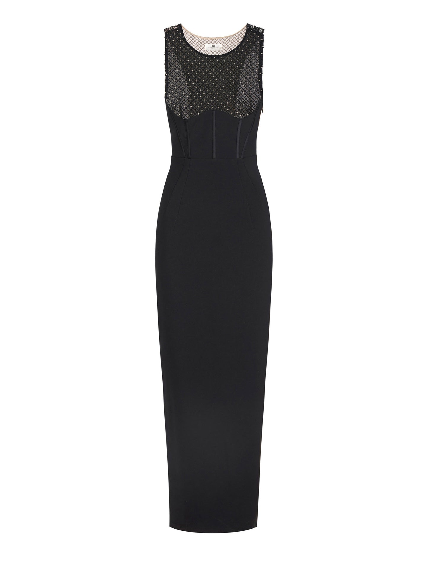 Red Carpet dress in lightweight crêpe fabric with elastic straps