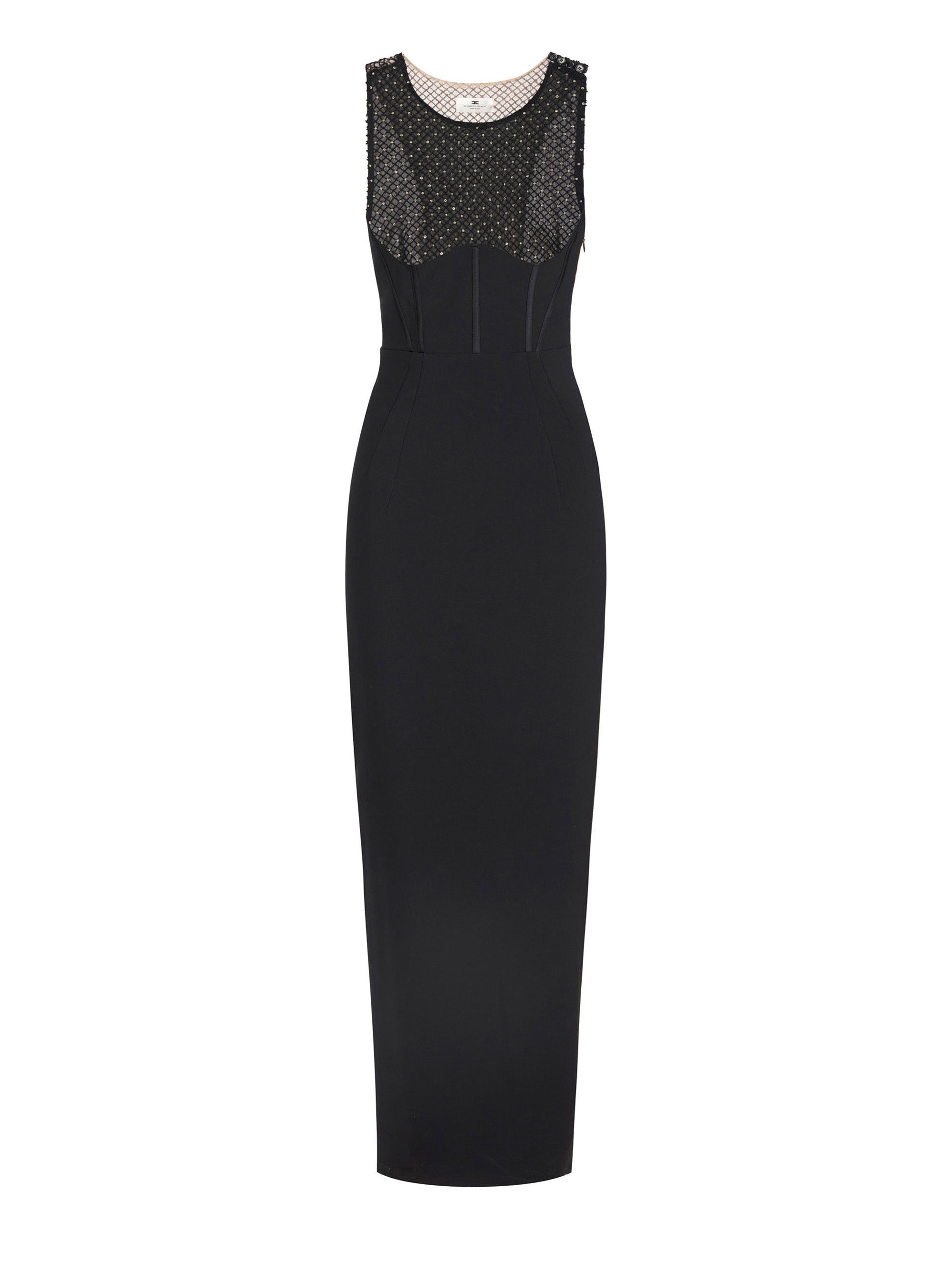 Red Carpet dress in lightweight crêpe fabric with elastic straps