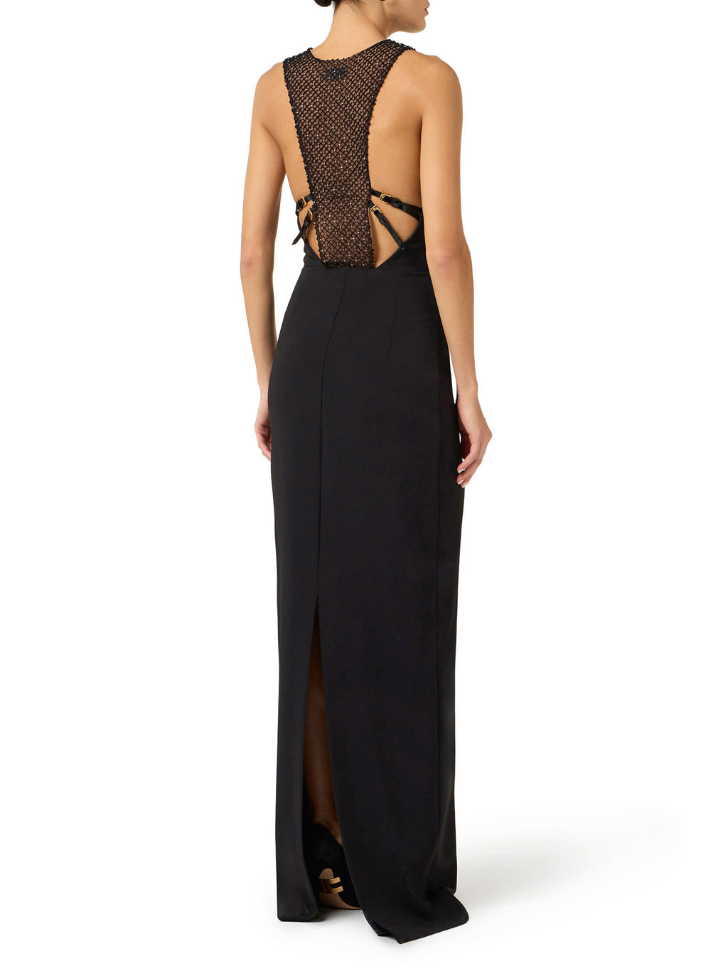 Red Carpet dress in lightweight crêpe fabric with elastic straps