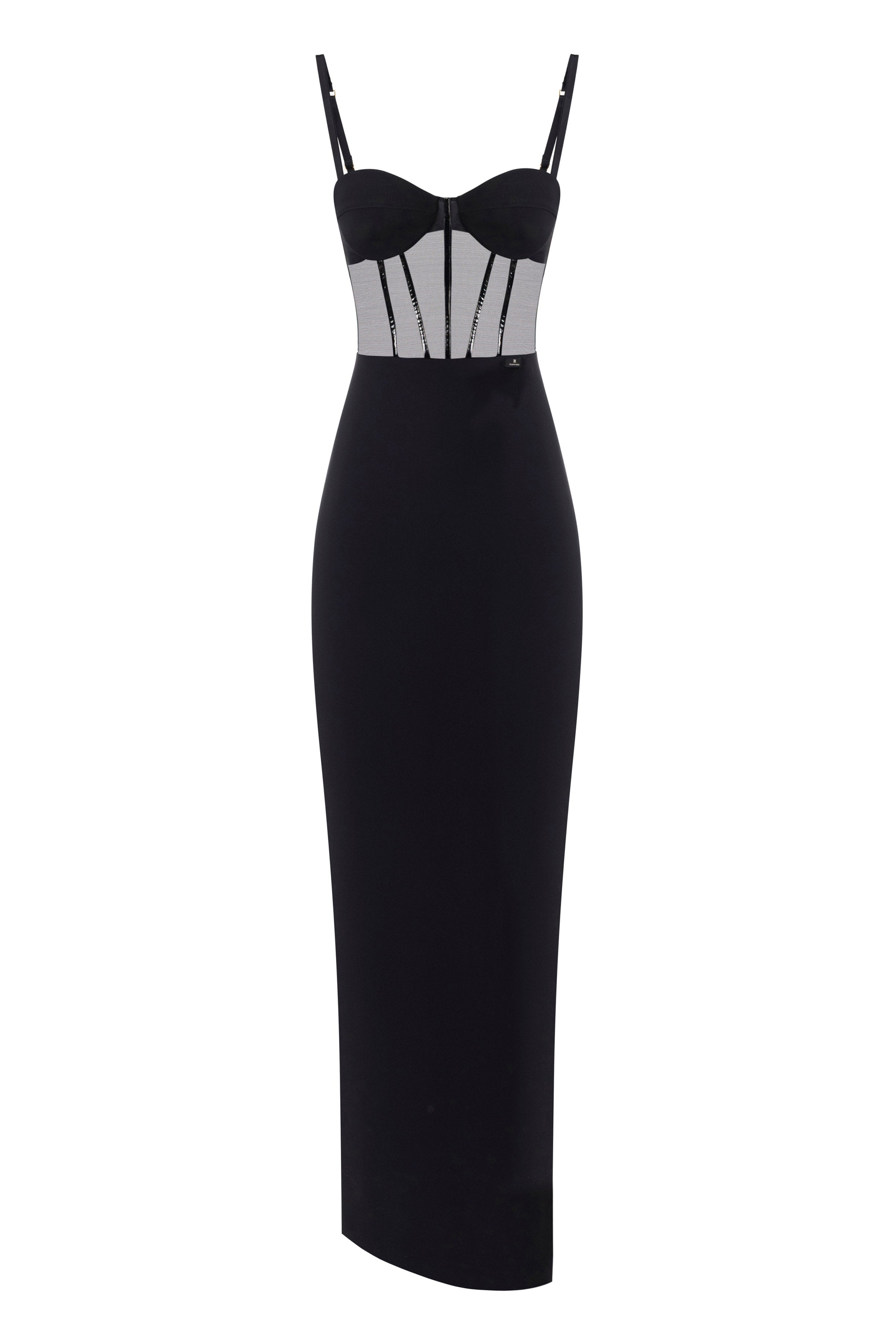Red Carpet dress in lightweight crêpe and tulle fabrics