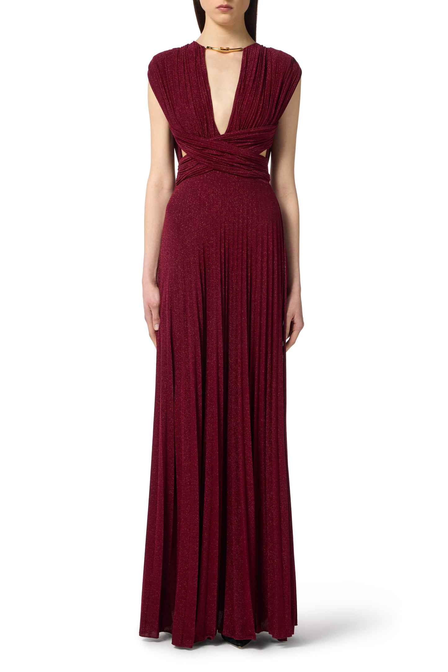 Red Carpet lurex jersey dress