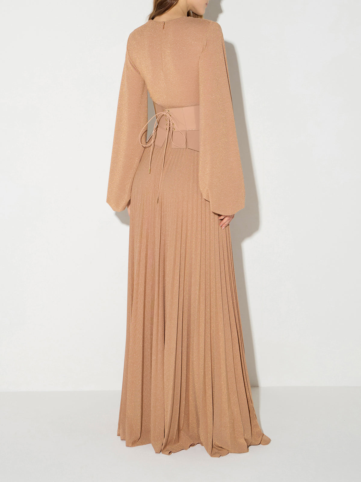 Red Carpet dress in lamé-effect jersey