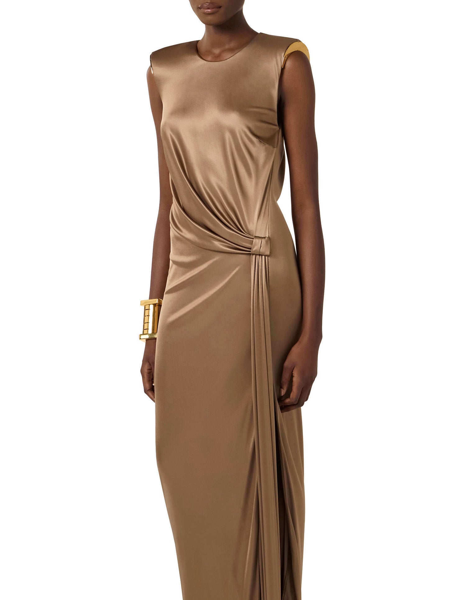 Red Carpet dress in shiny viscose jersey