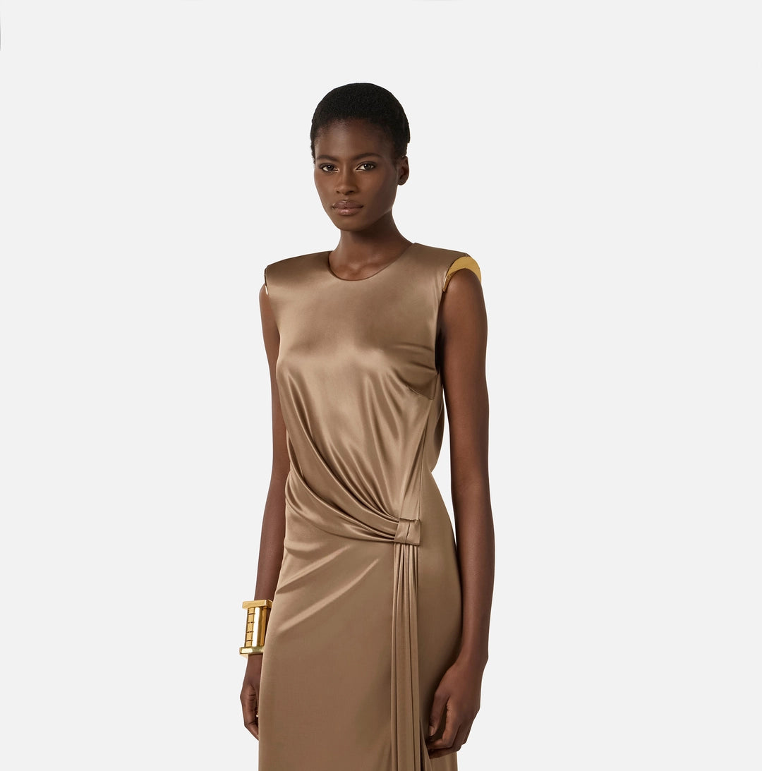 Red Carpet dress in shiny viscose jersey