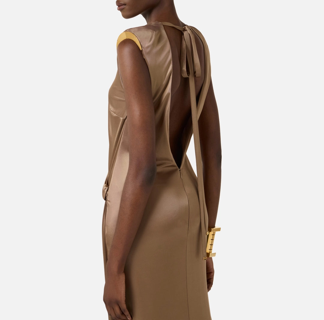 Red Carpet dress in shiny viscose jersey