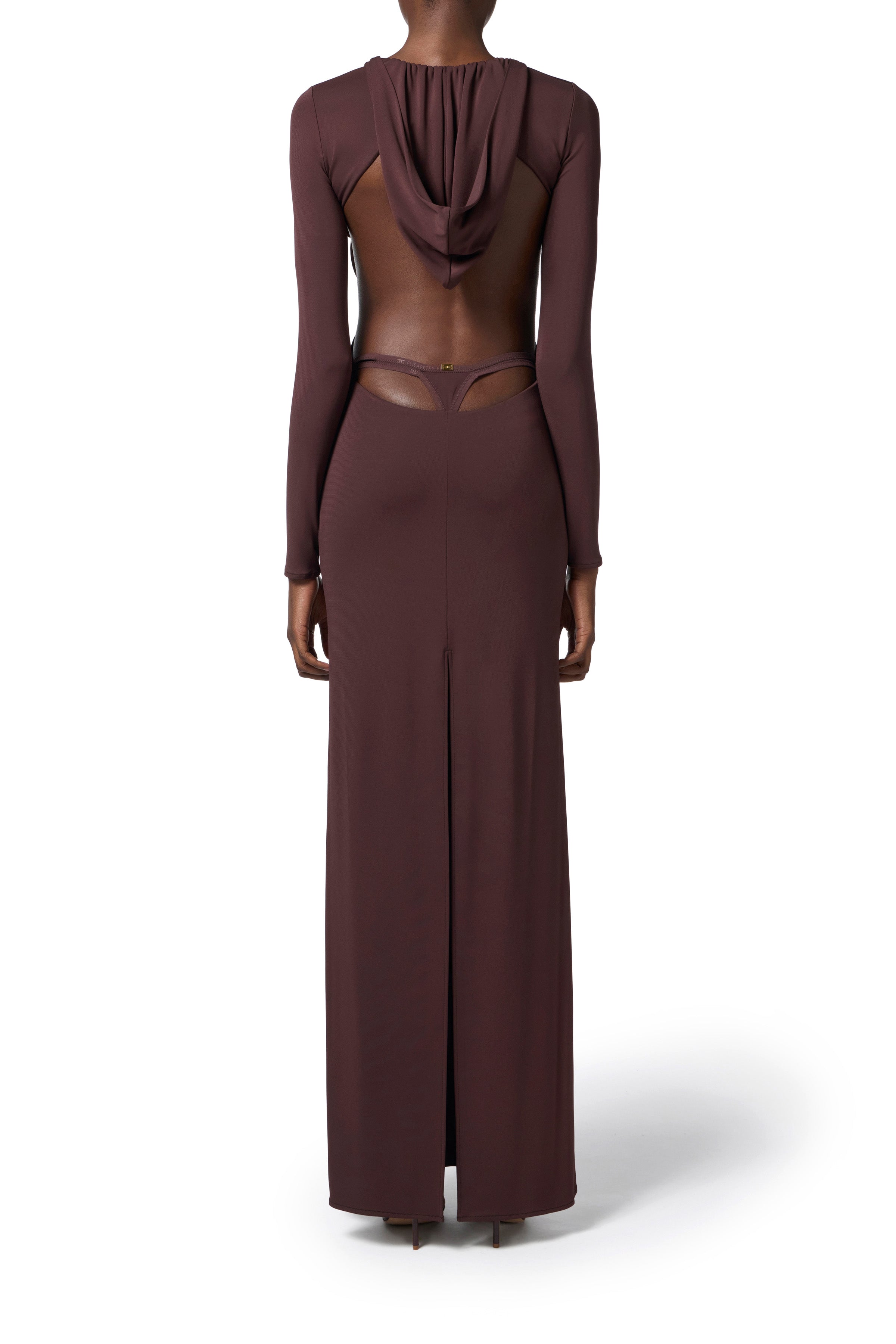 Red Carpet jersey dress with laces and hood | LAST PIECE: 40