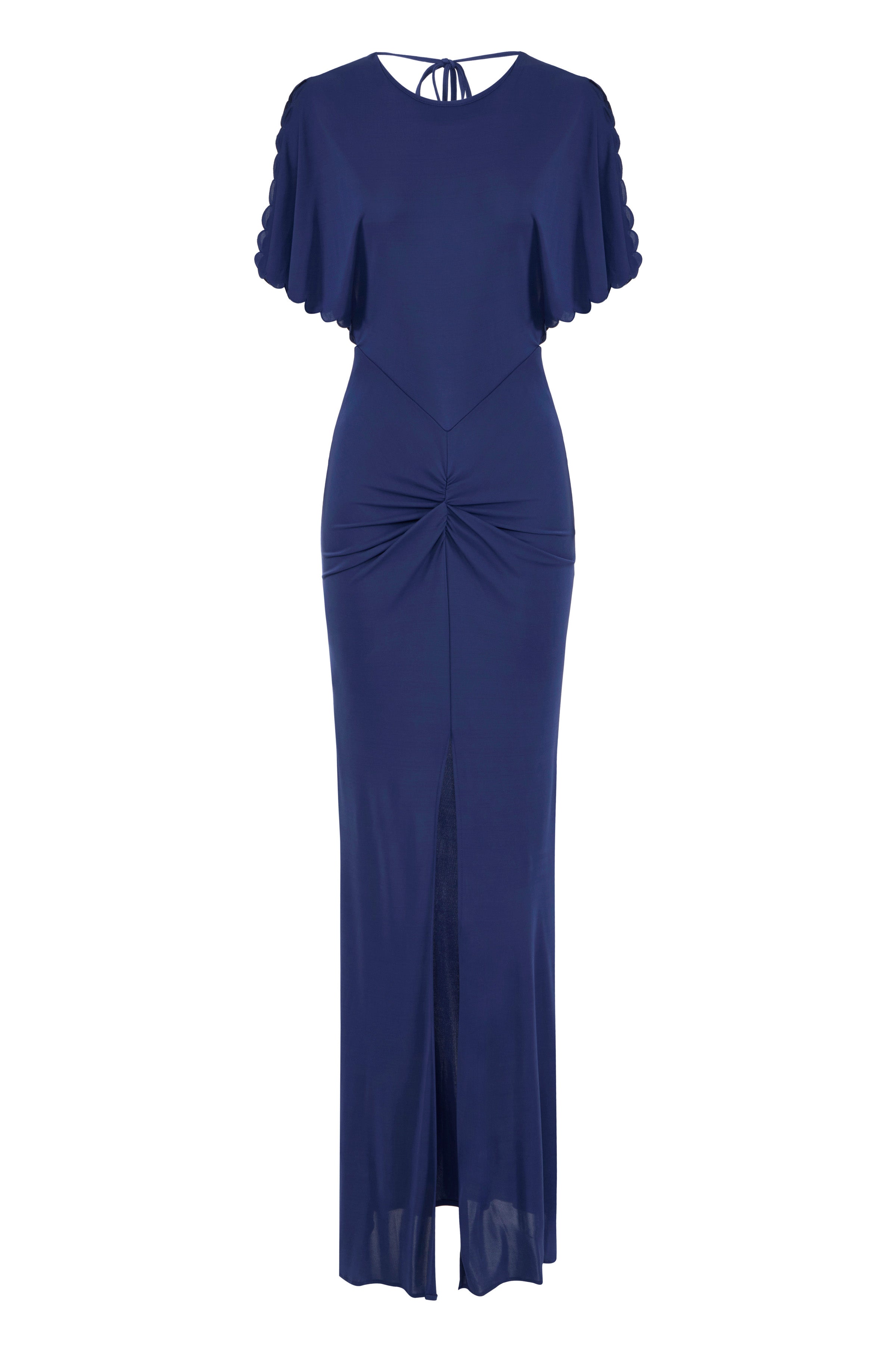 Red Carpet dress made of jersey fabric with embroidered scallop | LAST PIECE: 42