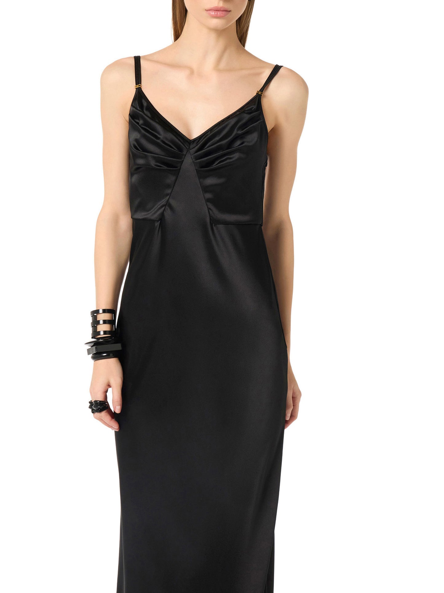 Red Carpet dress in satin fabric