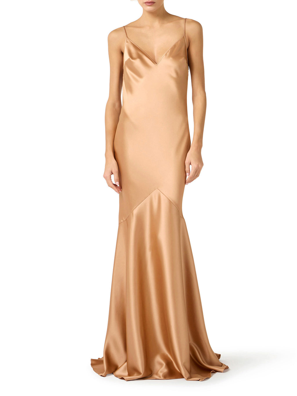 Red Carpet dress in satin fabric