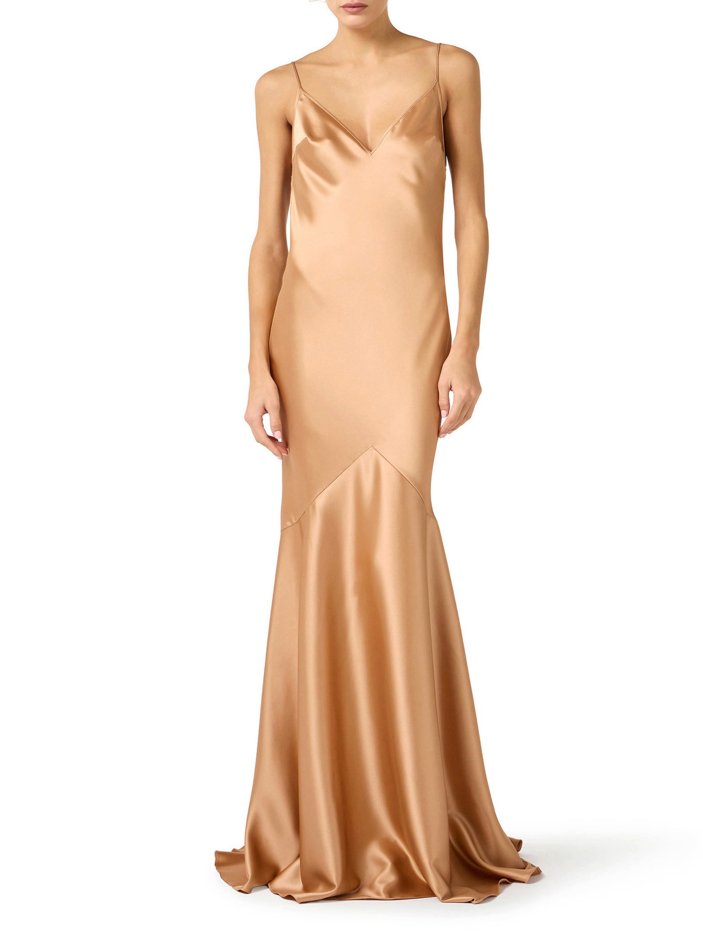 Red Carpet dress in satin fabric
