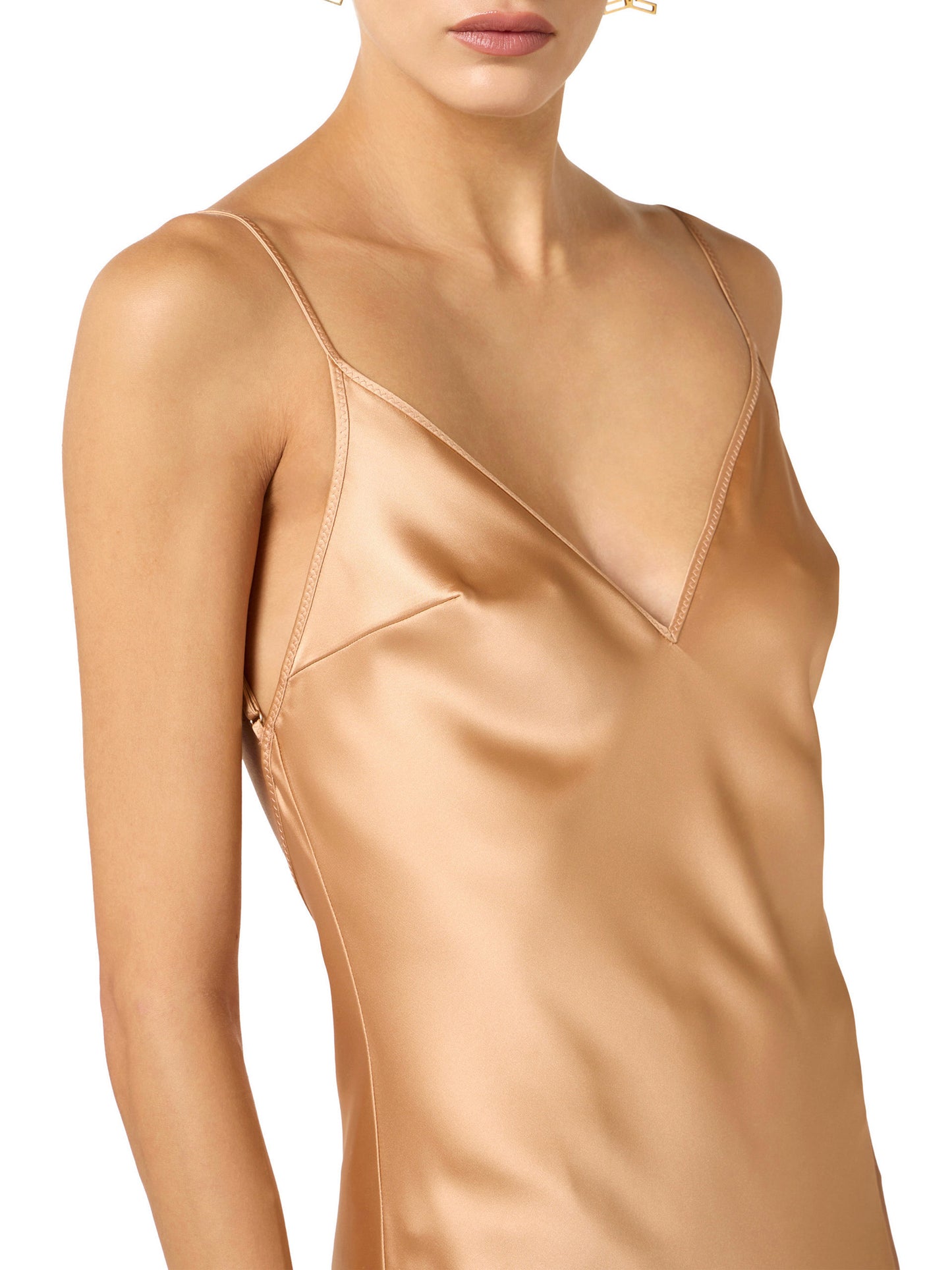 Red Carpet dress in satin fabric